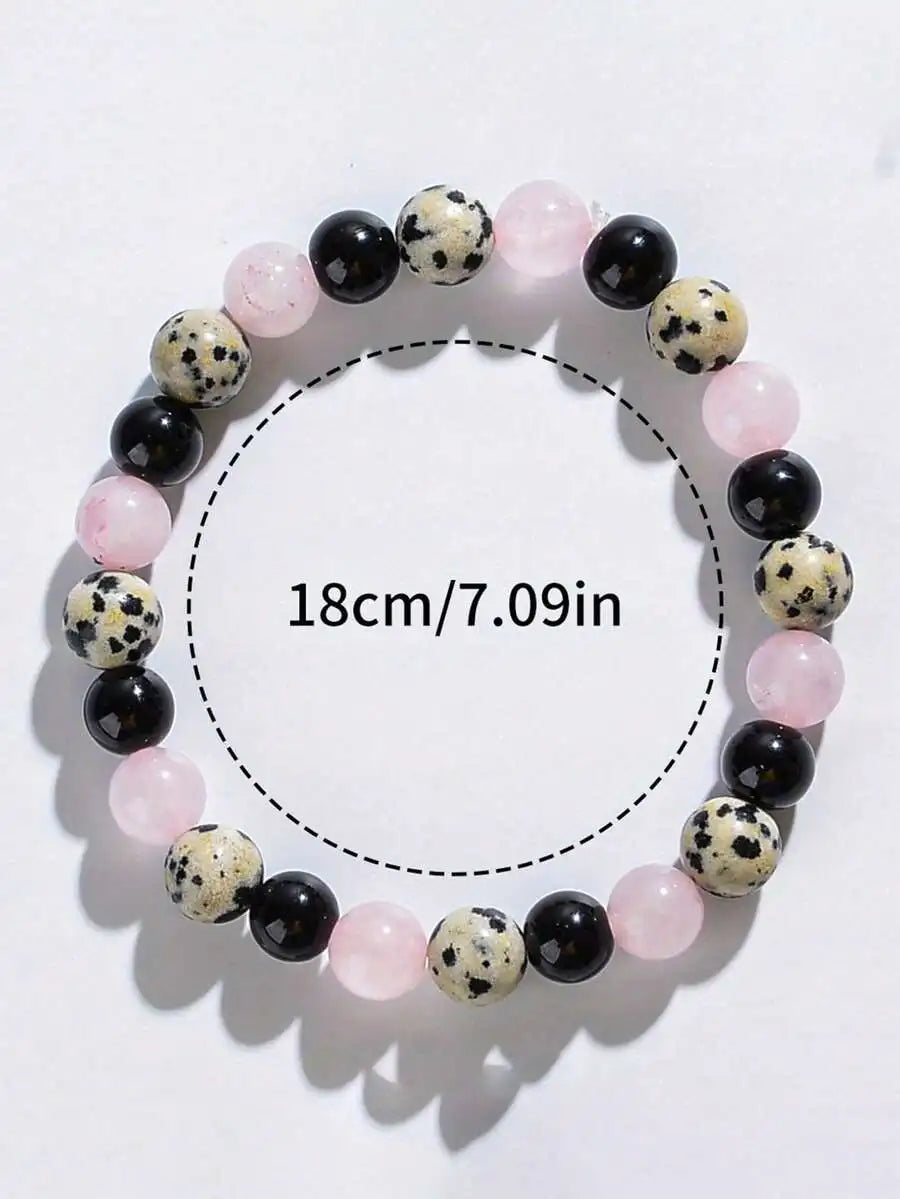 Black Agate & Dalmatian Jasper Shield