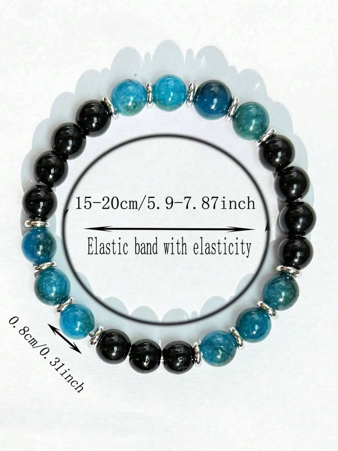 "Blue Apatite Guardian" – Mystical Stone Protection Bracelet