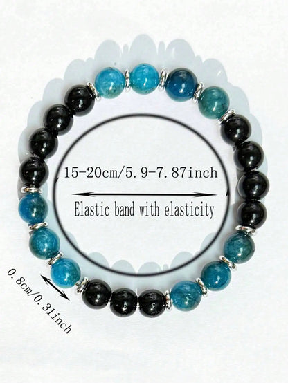 "Blue Apatite Guardian" – Mystical Stone Protection Bracelet