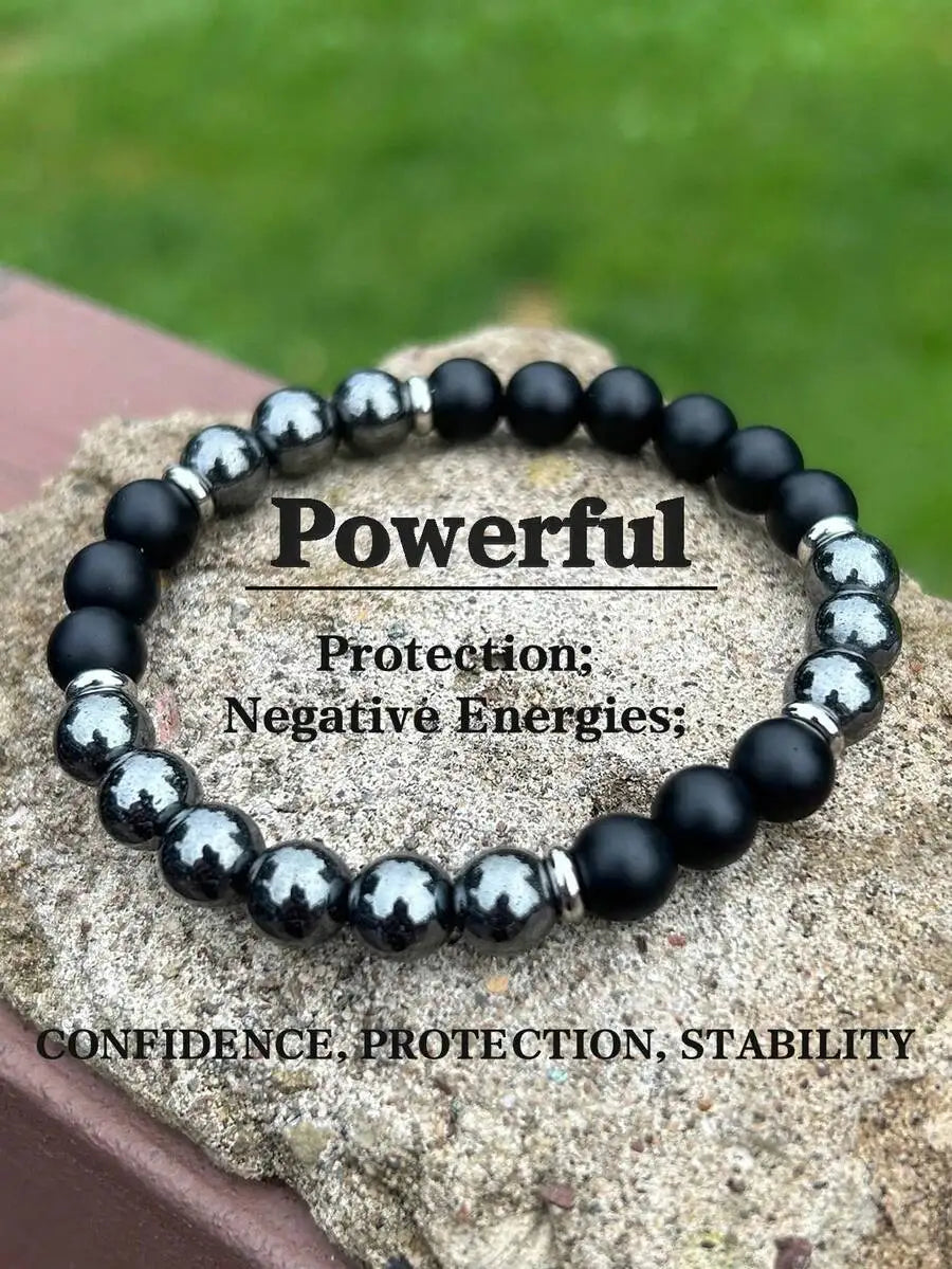 Black Obsidian & Hematite Guardian