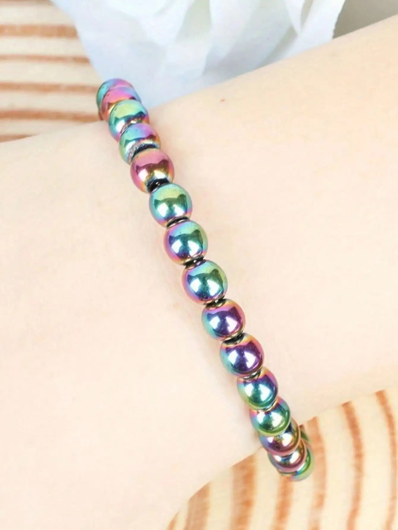 "Rainbow Quartz Aura" – Mystical Light & Clarity Bracelet