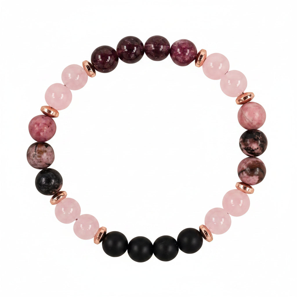 Black Agate & Rose Quartz Harmony