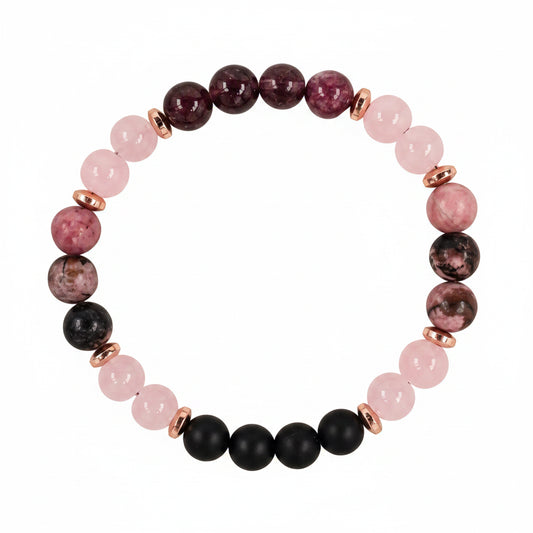 Black Agate & Rose Quartz Harmony