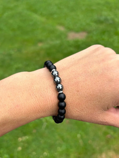Black Obsidian & Hematite Guardian