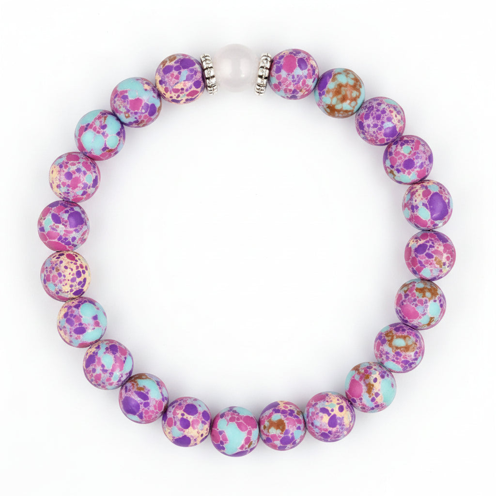 "Calm Guardian Agate & Hematite" – Anxiety Relief Mystical Bracelet