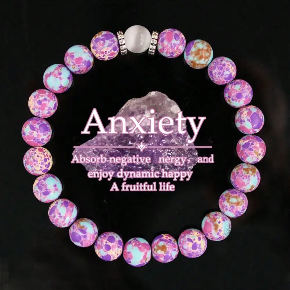 "Calm Guardian Agate & Hematite" – Anxiety Relief Mystical Bracelet