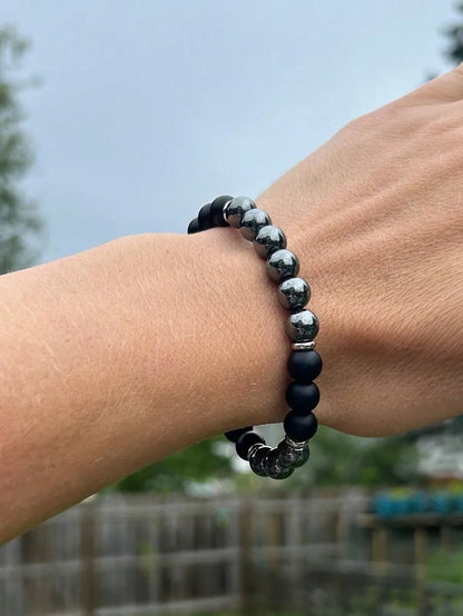 Black Obsidian & Hematite Guardian