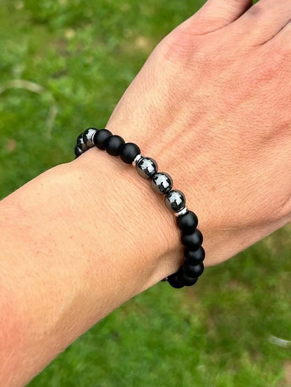 Black Obsidian & Hematite Guardian