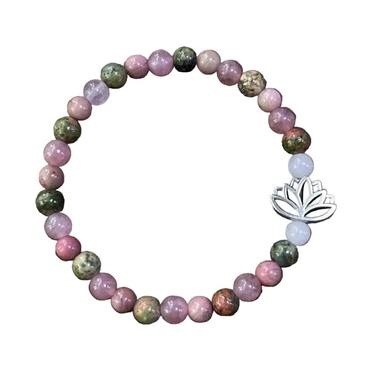 "Pink Rhodonite Rose Quartz" – Love & Healing Mystical Bracelet