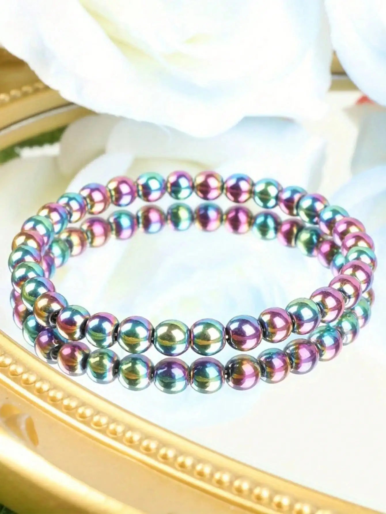 "Rainbow Quartz Aura" – Mystical Light & Clarity Bracelet