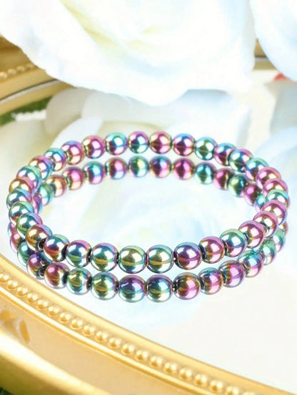 "Rainbow Quartz Aura" – Mystical Light & Clarity Bracelet