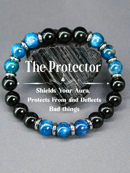 "Blue Apatite Guardian" – Mystical Stone Protection Bracelet