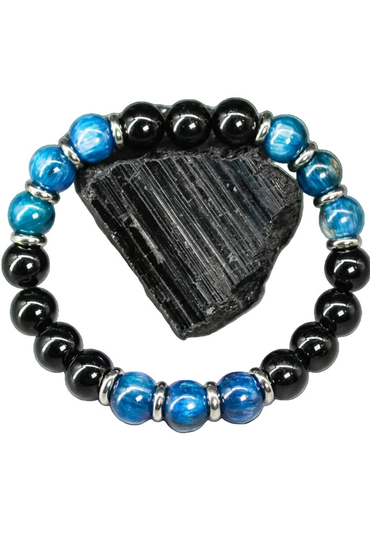 "Blue Apatite Guardian" – Mystical Stone Protection Bracelet