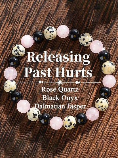 Black Agate & Dalmatian Jasper Shield