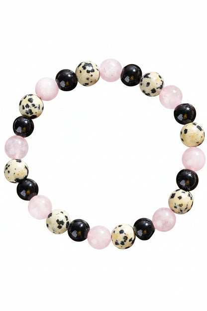 Black Agate & Dalmatian Jasper Shield